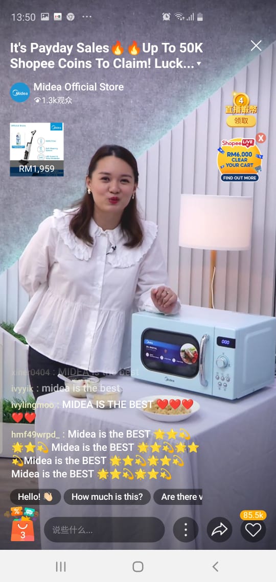 Midea Shopee Live